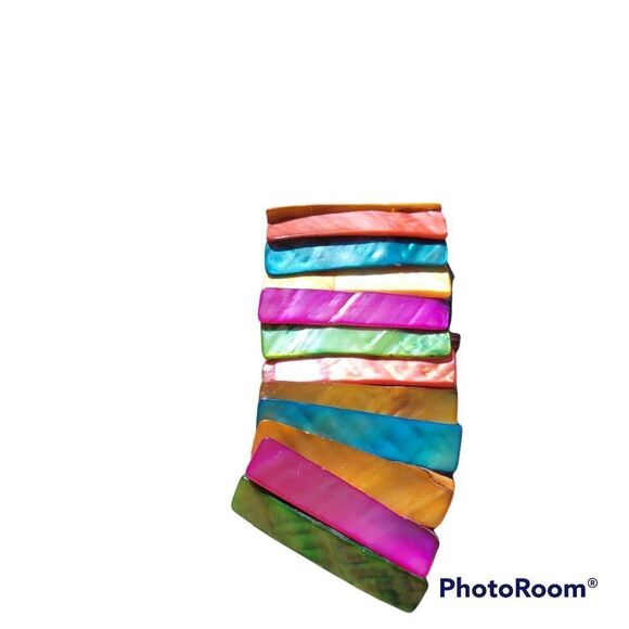 Tropical colored rock bracelet - Picture 1 of 3